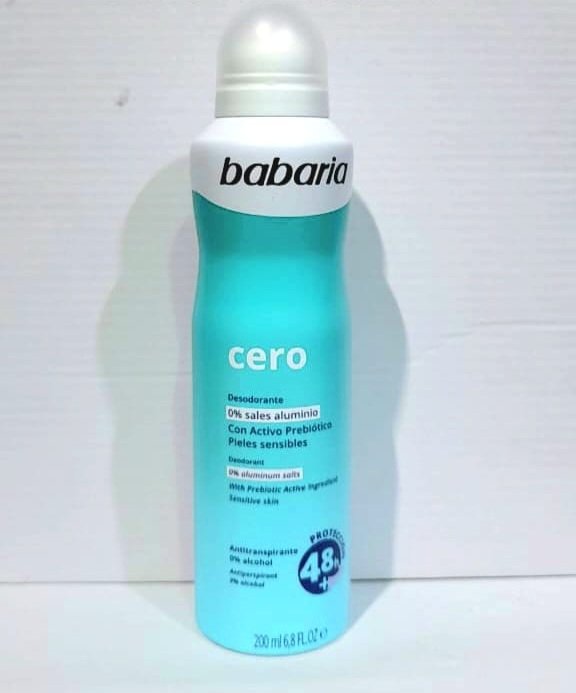 0211 babaria CERO DESODORANTE 0% SALES ALUMINIO