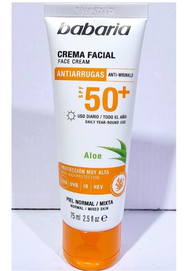 babaria Crema Facial Spf 50+ Aloe
